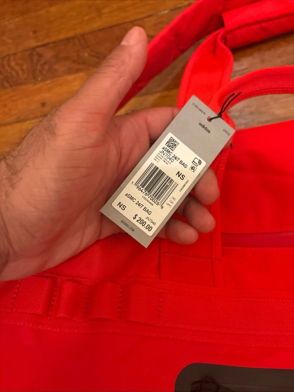 Adult Stella McCartney Bright Red Duffel Bag brand new